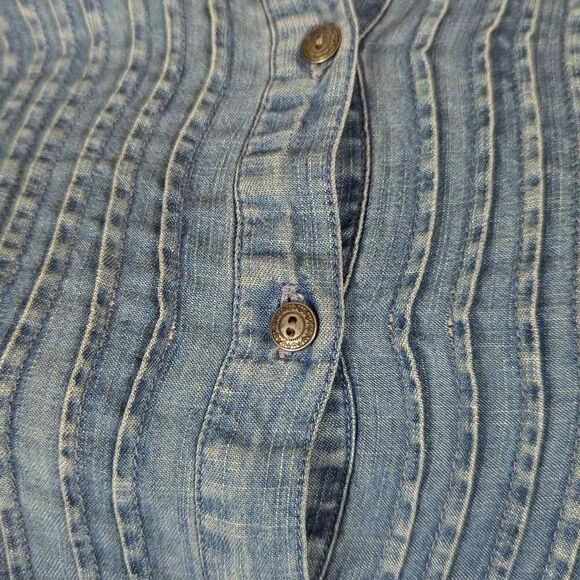 American Eagle Outfitter chambray‎ long sleeve blouse size XS - Picture 5 of 12